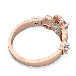 Onyx Claddagh Keepsake 14K Rose Gold ring R5245