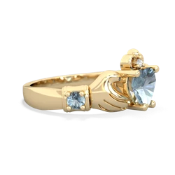 London Topaz Claddagh Keepsake 14K Yellow Gold ring R5245