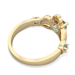 Onyx Claddagh Keepsake 14K Yellow Gold ring R5245