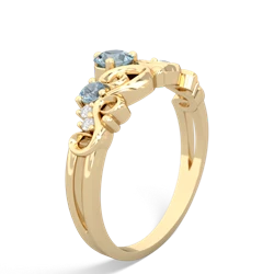 Blue Topaz Crown Keepsake 14K Yellow Gold ring R5740