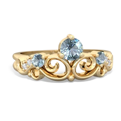 White Topaz Crown Keepsake 14K Yellow Gold ring R5740