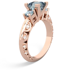 Alexandrite Eternal Embrace Engagement 14K Rose Gold ring C2001