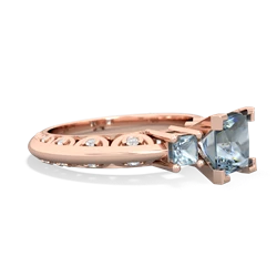 Pink Tourmaline Eternal Embrace Engagement 14K Rose Gold ring C2001