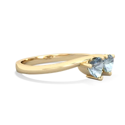 Aquamarine Sweethearts 14K Yellow Gold ring R5260