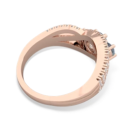 Onyx Three Stone Aurora 14K Rose Gold ring R3080