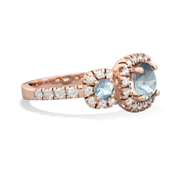 London Topaz Regal Halo 14K Rose Gold ring R5350