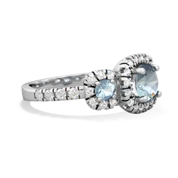 London Topaz Regal Halo 14K White Gold ring R5350