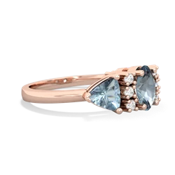 Alexandrite Antique Style Three Stone 14K Rose Gold ring R2186