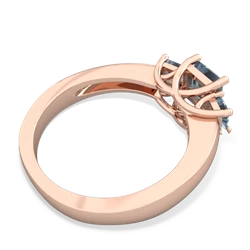 Smoky Quartz Three Stone Trellis 14K Rose Gold ring R4015