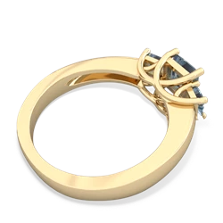 Sapphire Three Stone Trellis 14K Yellow Gold ring R4015