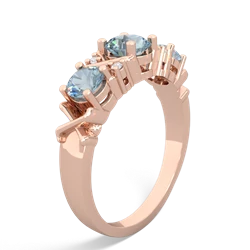 Sapphire Hugs And Kisses 14K Rose Gold ring R5016