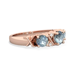 Smoky Quartz Hugs And Kisses 14K Rose Gold ring R5016