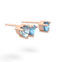 Aquamarine Sweethearts 14K Rose Gold earrings E5260