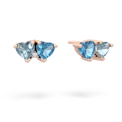 Aquamarine Sweethearts 14K Rose Gold earrings E5260