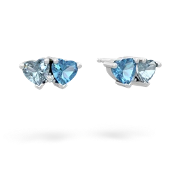 Aquamarine Sweethearts 14K White Gold earrings E5260