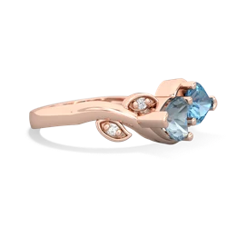 Aquamarine Floral Elegance 14K Rose Gold ring R5790