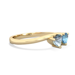 Aquamarine Sweethearts 14K Yellow Gold ring R5260