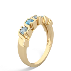 Aquamarine Anniversary Band 14K Yellow Gold ring R2089