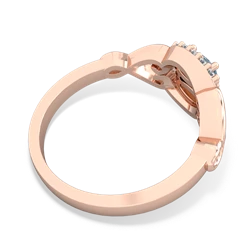 Aquamarine Love Nest 14K Rose Gold ring R5860