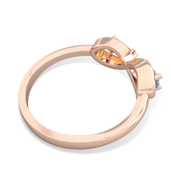 Aquamarine Infinity 14K Rose Gold ring R5050