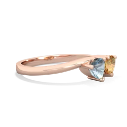 Aquamarine Sweethearts 14K Rose Gold ring R5260