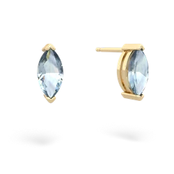 Aquamarine 8X4mm Marquise Stud 14K Yellow Gold earrings E1701