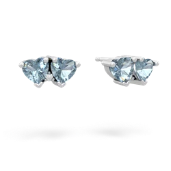 Aquamarine Sweethearts 14K White Gold earrings E5260