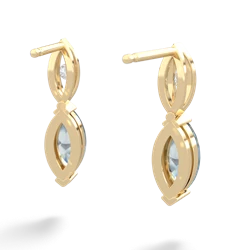 Aquamarine Marquise Drop 14K Yellow Gold earrings E5333