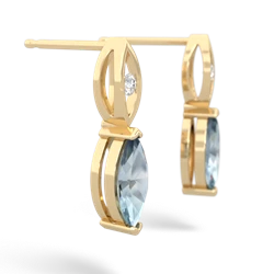 Aquamarine Marquise Drop 14K Yellow Gold earrings E5333