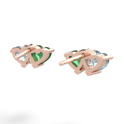 Aquamarine Sweethearts 14K Rose Gold earrings E5260