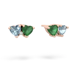 Aquamarine Sweethearts 14K Rose Gold earrings E5260