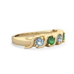 Aquamarine Anniversary Band 14K Yellow Gold ring R2089