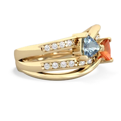 Aquamarine Bowtie 14K Yellow Gold ring R2360