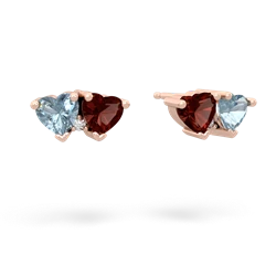 Aquamarine Sweethearts 14K Rose Gold earrings E5260