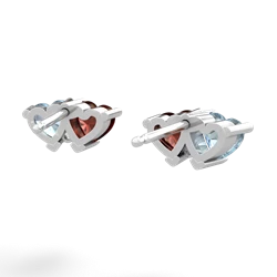 Aquamarine Sweethearts 14K White Gold earrings E5260