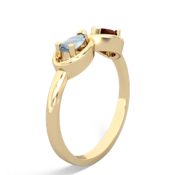 Aquamarine Infinity 14K Yellow Gold ring R5050