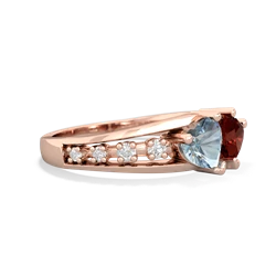 Aquamarine Heart To Heart 14K Rose Gold ring R3342