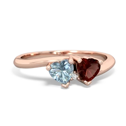 Aquamarine Sweethearts 14K Rose Gold ring R5260