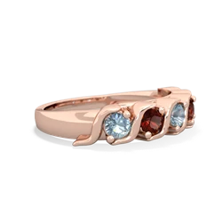 Aquamarine Anniversary Band 14K Rose Gold ring R2089