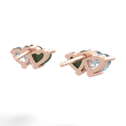 Aquamarine Sweethearts 14K Rose Gold earrings E5260