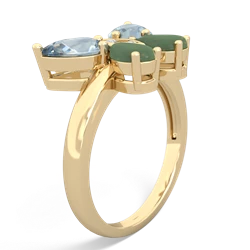 Aquamarine Butterfly 14K Yellow Gold ring R2215