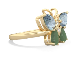 Aquamarine Butterfly 14K Yellow Gold ring R2215