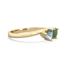 Aquamarine Sweethearts 14K Yellow Gold ring R5260