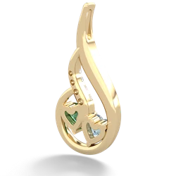 Aquamarine Keepsake Curves 14K Yellow Gold pendant P5450