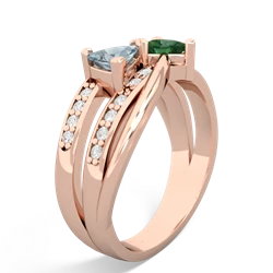 Aquamarine Bowtie 14K Rose Gold ring R2360