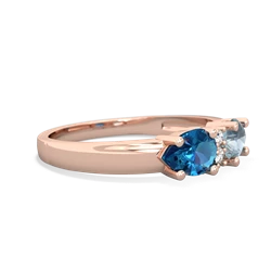 Aquamarine Pear Bowtie 14K Rose Gold ring R0865