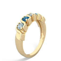 Aquamarine Anniversary Band 14K Yellow Gold ring R2089