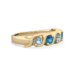 Aquamarine Anniversary Band 14K Yellow Gold ring R2089