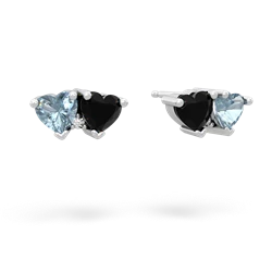 Aquamarine Sweethearts 14K White Gold earrings E5260