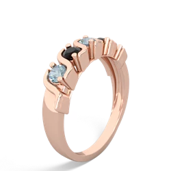 Aquamarine Anniversary Band 14K Rose Gold ring R2089